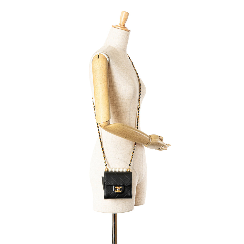 Pre-Loved Chanel Mini Goatskin Chic Pearls Clutch On Chain - Picture 7 of 8